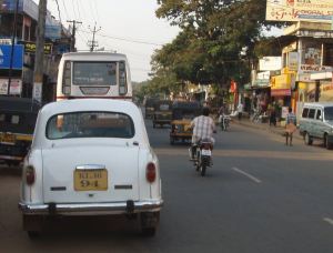 liikennettä Keralassa