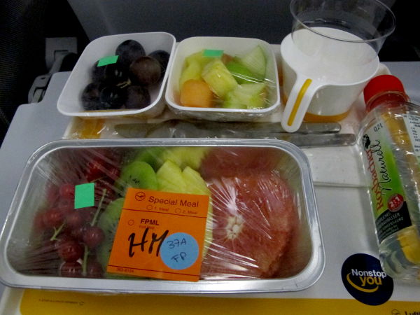 Tilasin kerran Lufthansalta hedelmäruoat lennolleni. 